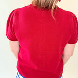 Short Sleeve Sweater Cardigan