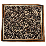 Bordered Leopard Square Scarf