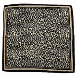 Bordered Leopard Square Scarf