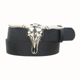 Luna Longhorn 3D Buckle Belt | Black