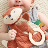 Fox Bitzy Crinkle™ Sensory Toy with Teether