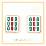 Mahjong Tile Post Earrings