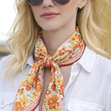 Floral Bloom Print Square Scarf