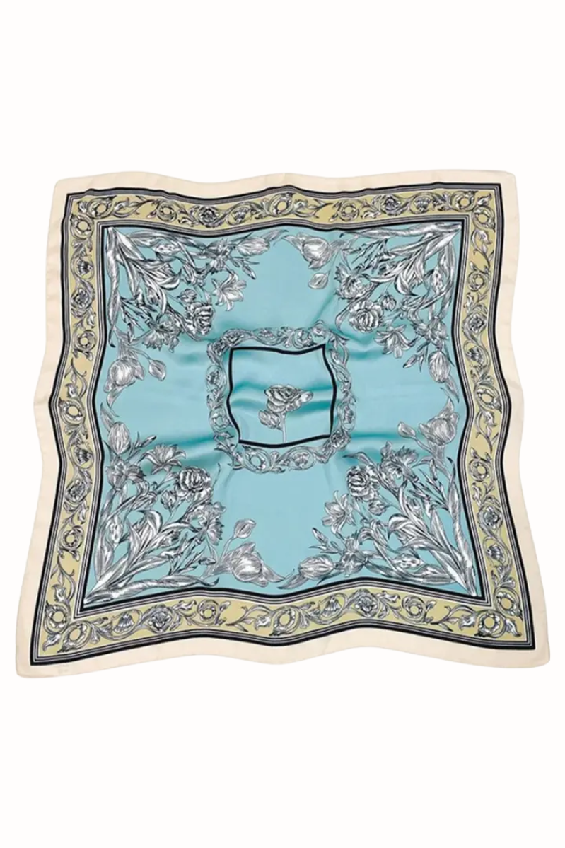 Tulip Bloom Floral Square Scarf