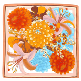 Floral Printed Silky Square Bandana Scarf