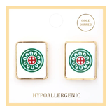 Mahjong Tile Post Earrings