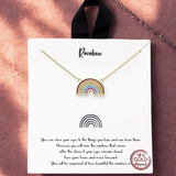 Rainbow Charm Necklace | Gold