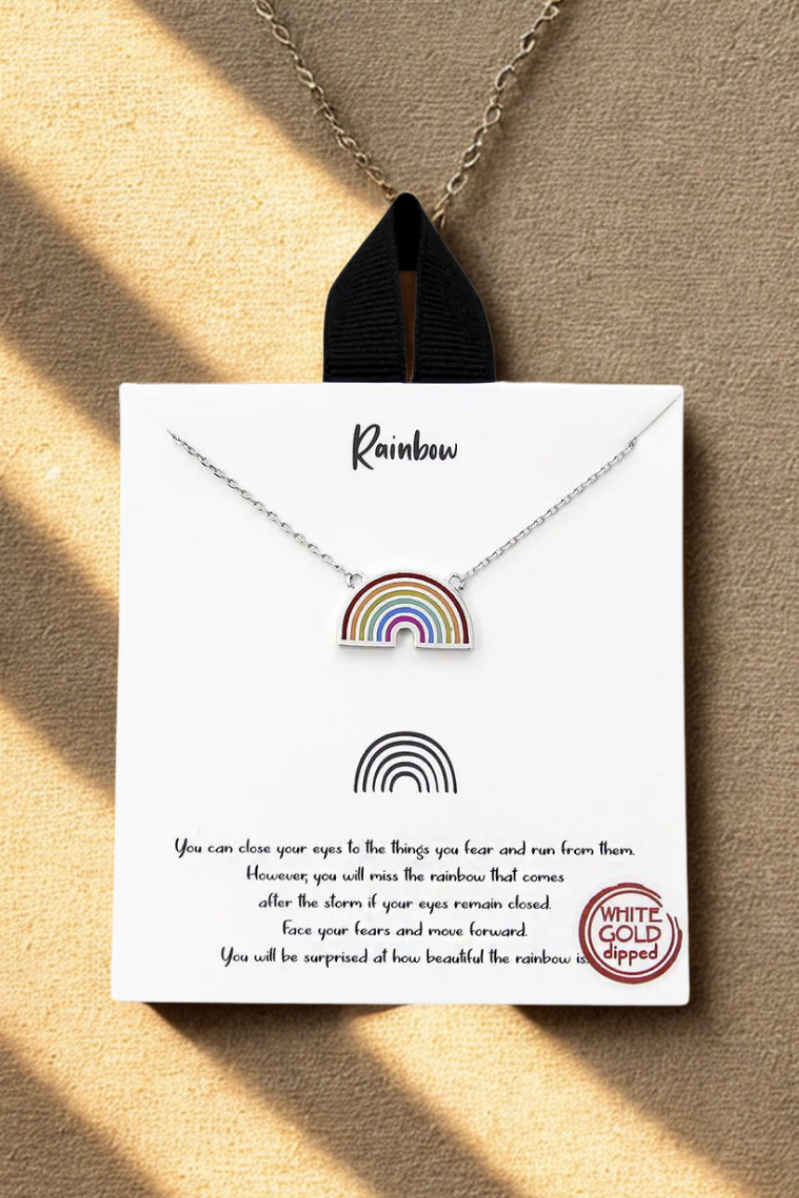 Rainbow Charm Necklace | Silver