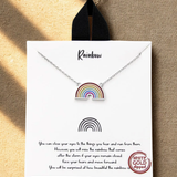 Rainbow Charm Necklace | Silver