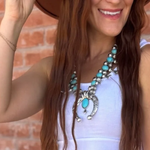 Squash Blossom Pendent Necklace + Earring Set