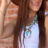 Squash Blossom Pendent Necklace + Earring Set