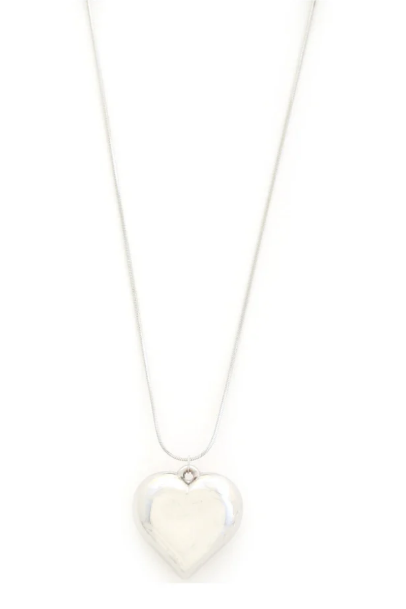 Big Love Heart Necklace | Silver