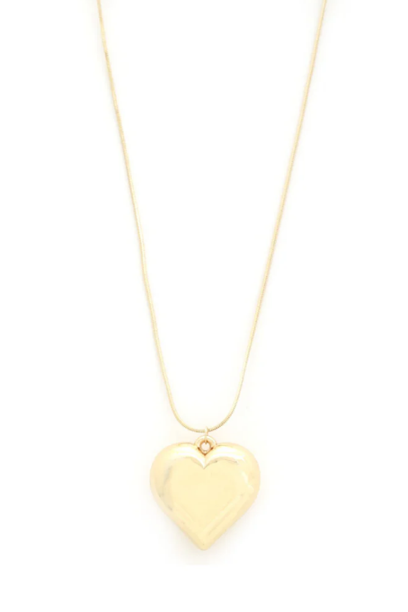 Big Love Heart Necklace | Gold