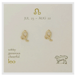Zodiac Symbol Post Earrings | Leo
