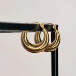Small Luxe Hoop Bulb Earrings | Gold