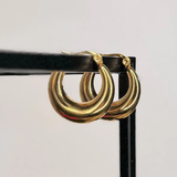 Small Luxe Hoop Bulb Earrings | Gold