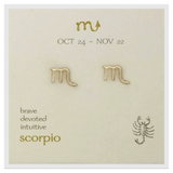 Zodiac Symbol Post Earrings | Scorpio