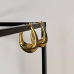 Large Luxe Hoop Bulb Earrings | Gold