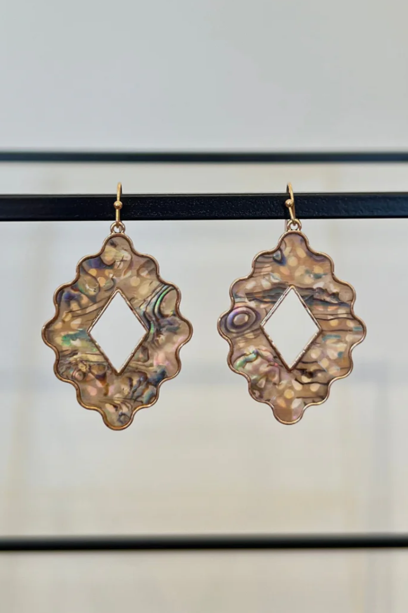 Abalone Shell Dangle Earrings