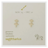 Zodiac Symbol Post Earrings | Sagittarius