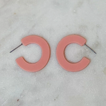 Pink Hoop Earrings