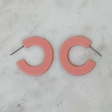 Pink Hoop Earrings