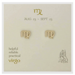 Zodiac Symbol Post Earrings | Virgo