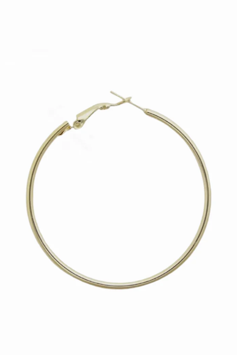 Classic Metal Hoop Earrings | Gold