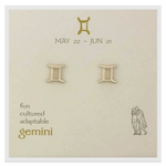 Zodiac Symbol Post Earrings | Gemini