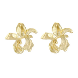 Metal Floral Post Earrings | Gold