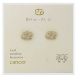 Zodiac Symbol Post Earrings | Cancer