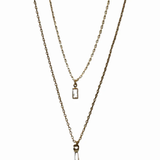 Layered Solitaire Pendant Necklace