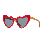 Love Sunnies | Zebra Wood + Smoke Lens | Red