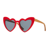 Love Sunnies | Zebra Wood + Smoke Lens | Red