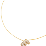 Pave Bubble Letter Necklace