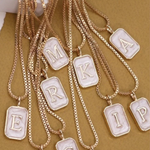 Pearly Initial Letter Charm Necklace