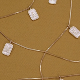 Pearly Initial Letter Charm Necklace