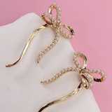 Pearl Bow Stud Earrings