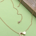 Initial Monogram Heart Charm Necklace