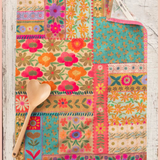 Cotton Dish Towel | Natural Life | Folk Flower