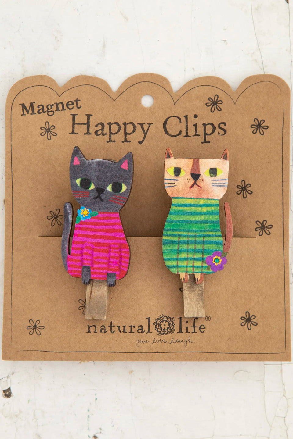 Cats Magnet Happy Clips | Natural Life