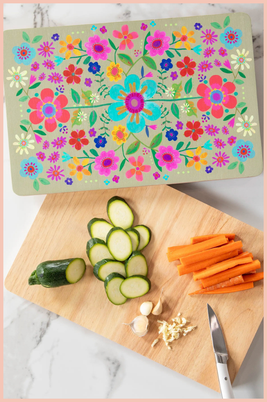 Folk Flower Cut & Serve Board | NATURAL LIFE