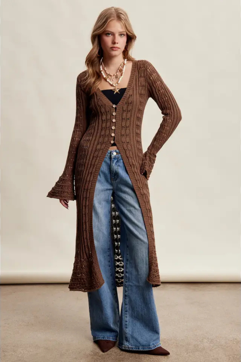 Crochet Longline Cardigan