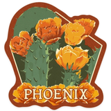 Phoenix Arizona Prickly Pear Cactus Sticker | 3.5" X 3.5"