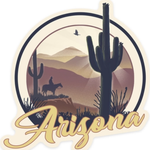 AZ Lithograph Badge Sticker | 3.5" x 3.5"