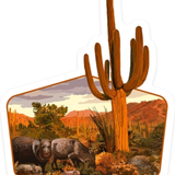 AZ Javalina + Cactus Sticker | 3.5" x 3.5"
