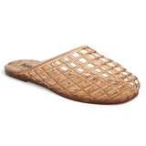 Woven jelly slip on sandal on a white background