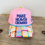 Make Heaven Crowded Stripe Trucker Hat