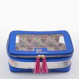 Metallic Blue Tile Storage Bag | Oh My Mahjong