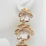 Metallic Flower Dangle Earrings